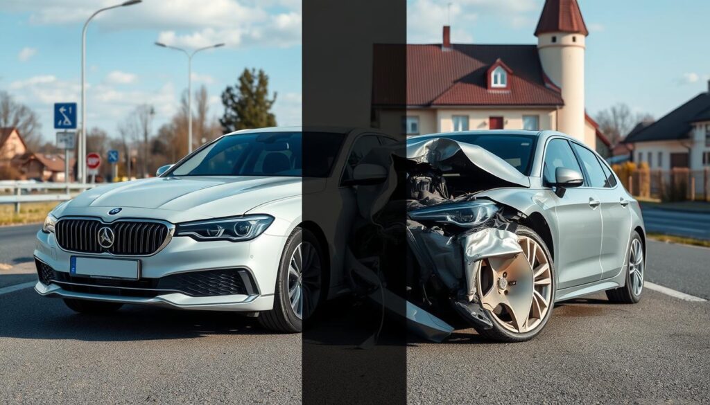 Wycena wartości auta przed i po wypadku w Niemczech